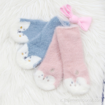 Fox Pattern Plush per bambini calzini per bambini